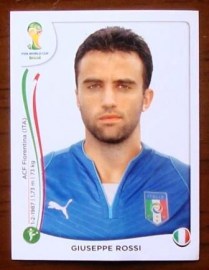 Figurinha nº 334 -Giuseppe Rossi - seleção da Itália