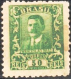 Selo postal do Brasil de 1919 Wenceslau Braz 50 U