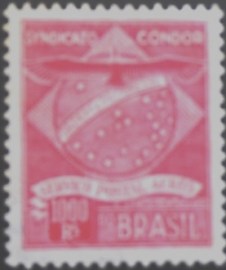 Selo postal do Brasil de 1927 Sindicato Condor K 3 M