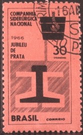 Selo Comemorativo do Brasil de 1966 - C 547 M1D