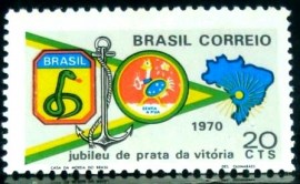 Selo postal Comemorativo do Brasil de 1970 - C 684 M