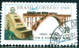Selo postal do Brasil de 1969 Exército Brasileiro 20 MCC