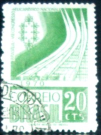 Selo postal Comemorativo do Brasil de 1970 - C 676 M1D