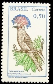 Selo postal do Brasil de 1968 Papa-mosca - C 602 N