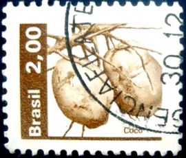 Selo postal do Brasil de 1982 Coco