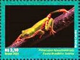 Selo postal do Brasil de 2021 Pithecopus hypochondrialis