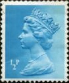 Selo postal do Reino Unido de 1972 Queen Elizabeth II ½