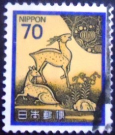 Selo postal do Japão de 1982  Deer