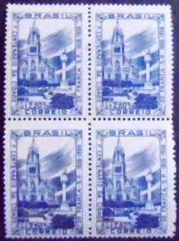 Quadra de selos postais comemorativos de 1956