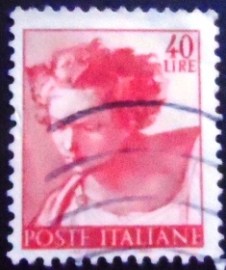 Selo postal da Itália de 1961 Head of the prophet Daniel