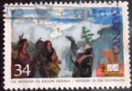 Selo postal do Canadá de 1987 Missions in the Wilderness