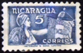 Selo postal da Nicarágua de 1956 Allegorical figure