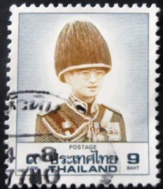 Selo postal da Tailândia de 1989 King Bhumibol Adulyadej