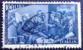 Selo postal da Itália de 1948 Dying Mameli