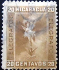Selo postal da Nicarágua de 1900 Allegory of telegraphy
