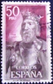 Selo postal da Espanha de 1972 Fernán González