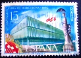 Selo postal da Espanha de 1970 50th Anniversary of Barcelona Fair