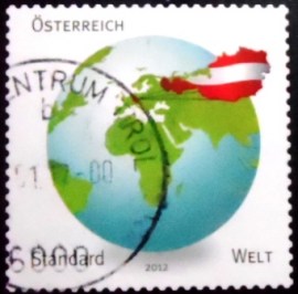 Selo postal da Áustria de 2012 RM25 Definitive World