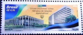 Selo postal do Brasil de 2021 Brasil - Estônia