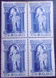 Quadra de selos postais do Brasil de 1953 Tratado de Petrópolis 60