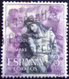 Selo postal da Espanha de 1962 The Crown of Thorns by Tiepolo