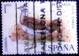 Selo postal da Espanha de 1971 Great Bustard