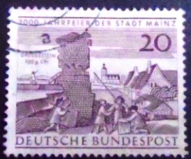 Selo postal da Alemanha de 1962 Drusus