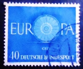 Selo postal da Alemanha de 1960 Europa 40