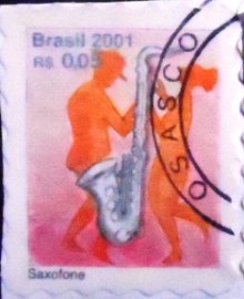 Selo postal Regular emitido no Brasil em 2001 - 805 U