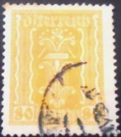 Selo postal da Áustria de 1922 Symbolism Hammer & Tongs 80