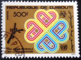 Selo postal de Djibouti de 1983 World Communications Day