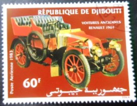 Selo postal de Djibouti de 1983 Renault 1904