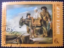 Selo postal da União Soviética de 1972 The Milkmaid's Family