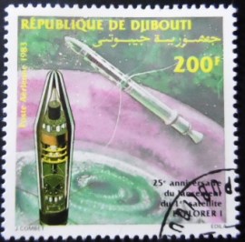 Selo postal de Djibouti de 1983 Explorer 1