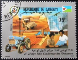 Selo postal de Djibouti de 1983 Conference of Donors