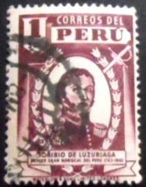 Selo postal do Peru de 1938 Toribio de Luzuriaga