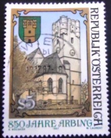Selo postal da Áustria de 1987 850th Anniversary of Arbing