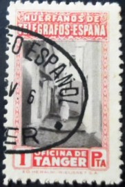 Selo postal do Tanger de 1947 Huérfanos de Telégrafos