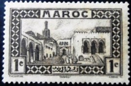 Selo postal do Marrocos de 1933 Tanger Former Sultan's Palace