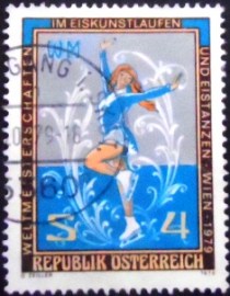 Selo postal da Áustria de 1979 Skating