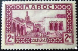 Selo postal do Marrocos de 1933 Tanger Former Sultan's Palace