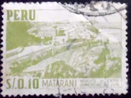 Selo postal do Peru de 1953 Harbor of Matarani