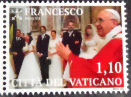 Selo postal do Vaticano de 2022 Pope Francis 1,10