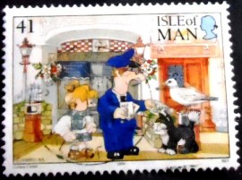 Selo postal da Ilha de Man de 1994 Postman Pat