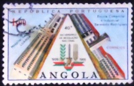 Selo postal da Angola de 1966 Saint Paul´s Hospital-Luanda