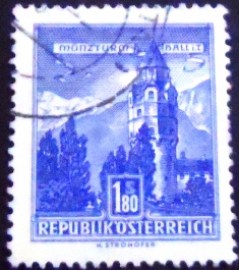 Selo postal da Áustria de 1960 Mint Tower