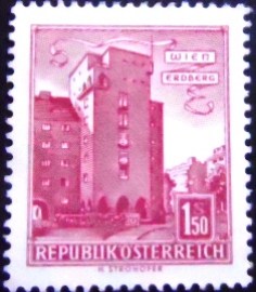 Selo postal da Áustria de 1958 Housing Rabenhof