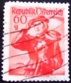 Selo postal da Áustria de 1958 Lavanttal y