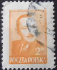 Selo postal da Polônia de 1949 President Boleslaw Bierut