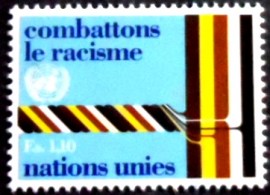 Selo postal das Nações Unidas Genebra de 1977 Anti-racism 1,10